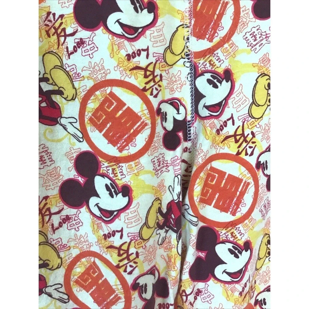 Disney Pajama Pants Women's Large Asian Mickey Mouse Capri Lounge Pjs WWOD Fun